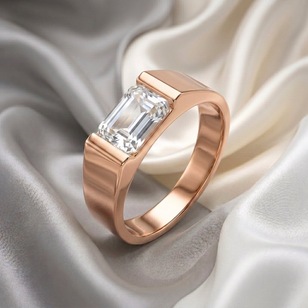 Natural White Topaz Prestige Ring in 925 Sterling Silver