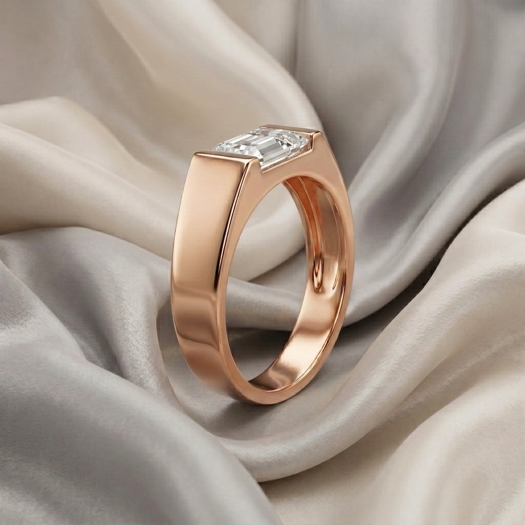 Natural White Topaz Prestige Ring in 925 Sterling Silver