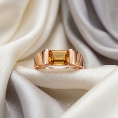 Natural Citrine Prestige Ring in 925 Sterling Silver
