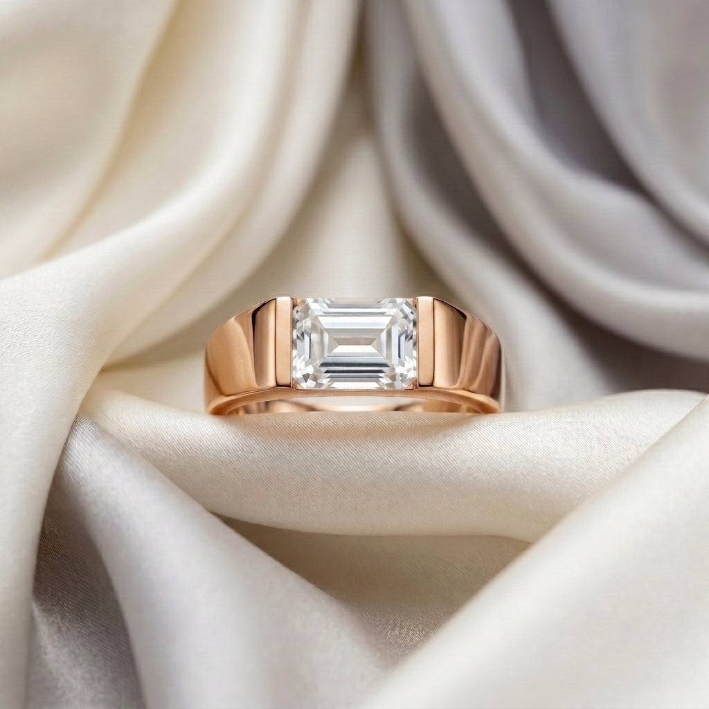 Natural White Topaz Prestige Ring in 925 Sterling Silver