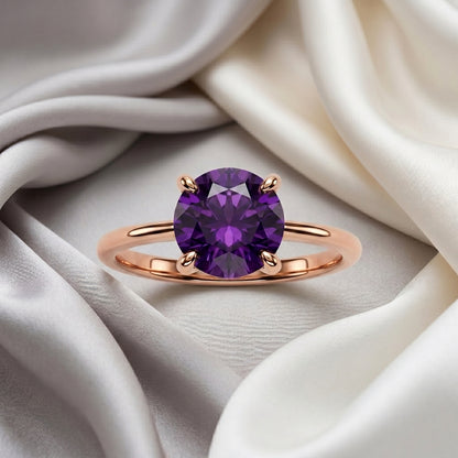Natural Amethyst The Ever Ring in 925 Sterling Silver