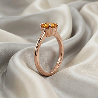 Natural Citrine The Ever Ring in 925 Sterling Silver