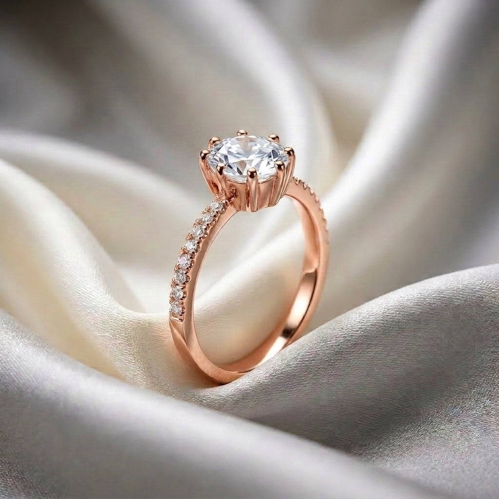 Natural White Topaz Serenity Ring in 925 Sterling Silver