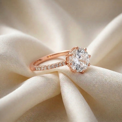 Natural White Topaz Serenity Ring in 925 Sterling Silver
