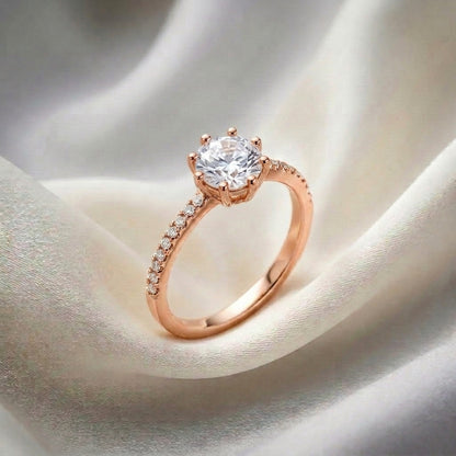 Natural White Topaz Serenity Ring in 925 Sterling Silver