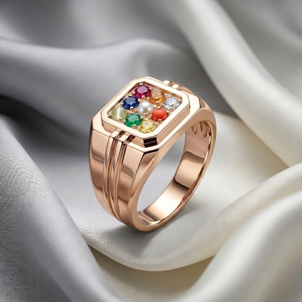 Nawarathna Ring in 925 Sterling Silver