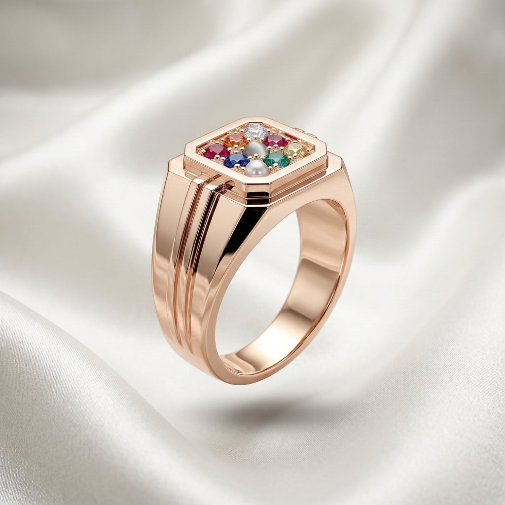 Nawarathna Ring in 925 Sterling Silver