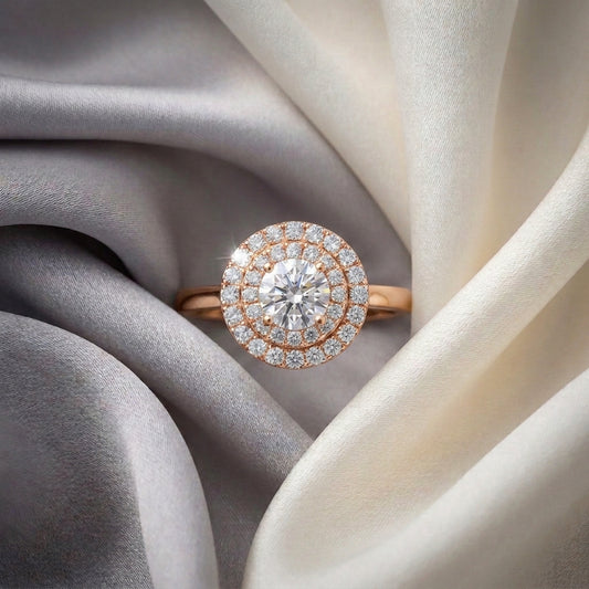 Natural White Topaz The Dazzle Ring in 925 Sterling Silver