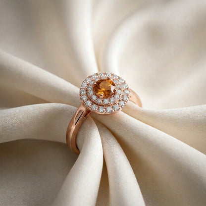 Natural Citrine The Dazzle Ring in 925 Sterling Silver