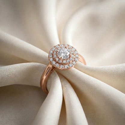 Natural White Topaz The Dazzle Ring in 925 Sterling Silver