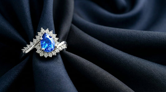 Natural Blue Sapphire Regal Tiara Ring