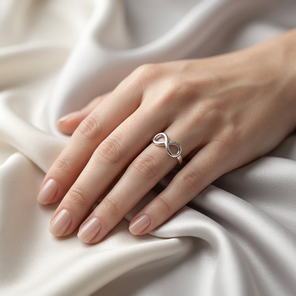 The Infinity Ring in 925 Sterling Silver