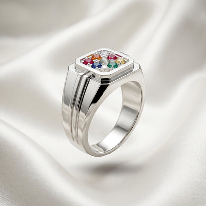 Nawarathna Ring in 925 Sterling Silver