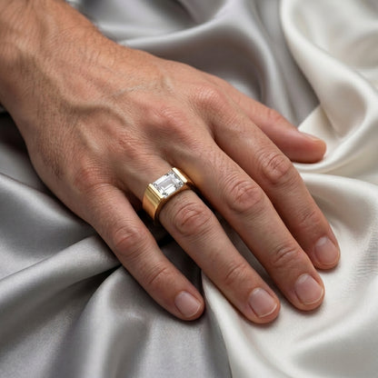 Natural White Topaz Prestige Ring in 925 Sterling Silver