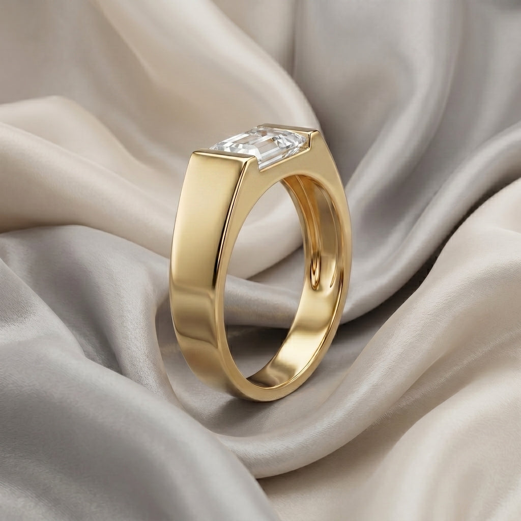 Natural White Topaz Prestige Ring in 925 Sterling Silver