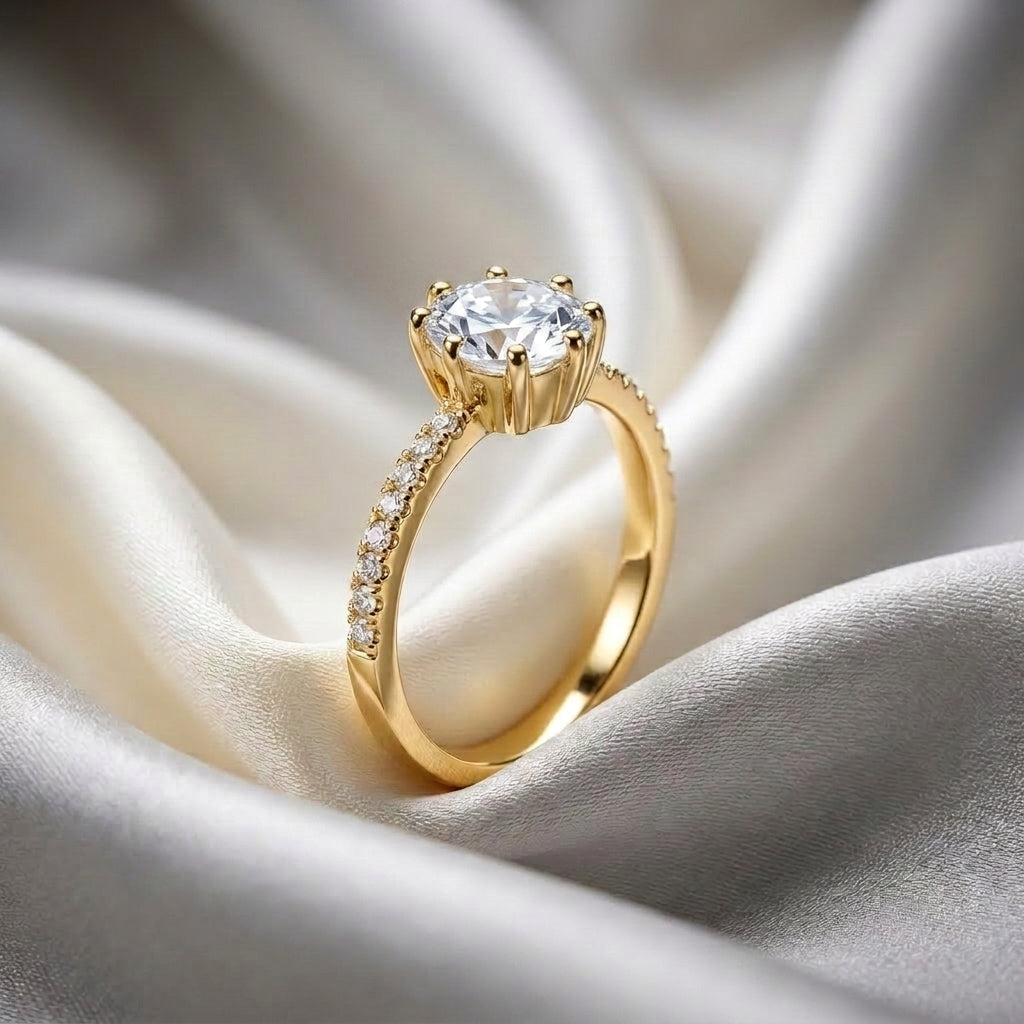 Natural White Topaz Serenity Ring in 925 Sterling Silver