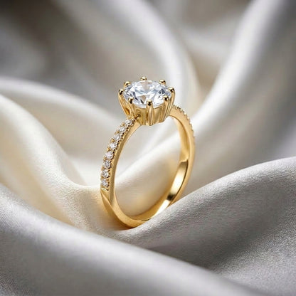 Natural White Topaz Serenity Ring in 925 Sterling Silver