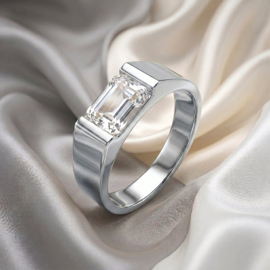 Natural White Topaz Prestige Ring in 925 Sterling Silver