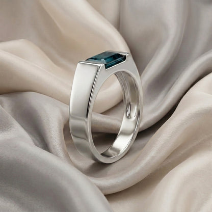 Natural London Blue Topaz Prestige Ring in 925 Sterling Silver