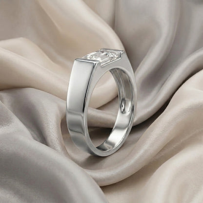 Natural White Topaz Prestige Ring in 925 Sterling Silver