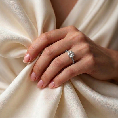 Natural White Topaz Serenity Ring in 925 Sterling Silver