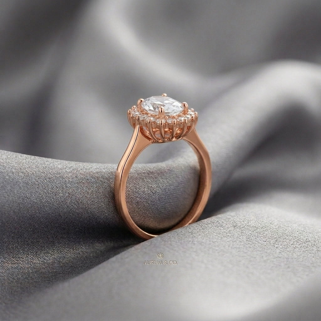 Natural White Topaz The Dahlia Ring in 925 Sterling Silver