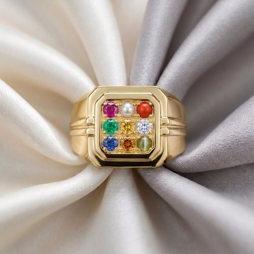 Nawarathna Ring in 925 Sterling Silver