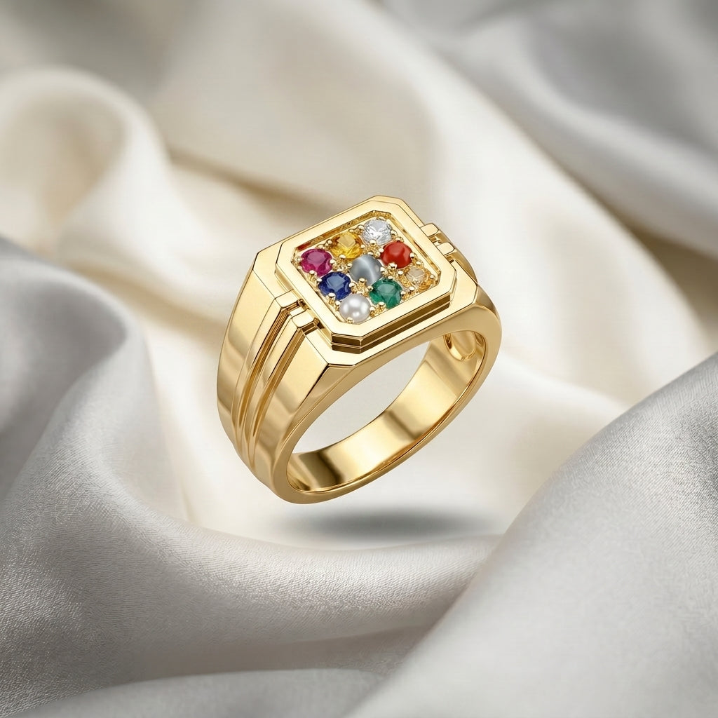 Nawarathna Ring in 925 Sterling Silver