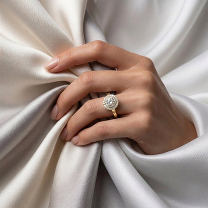Natural White Topaz The Dazzle Ring in 925 Sterling Silver