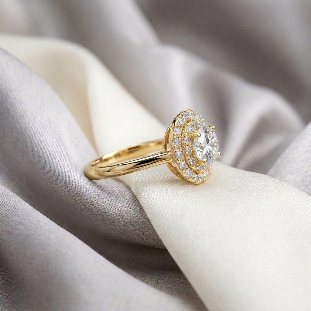 Natural White Topaz The Dazzle Ring in 925 Sterling Silver