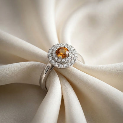 Natural Citrine The Dazzle Ring in 925 Sterling Silver