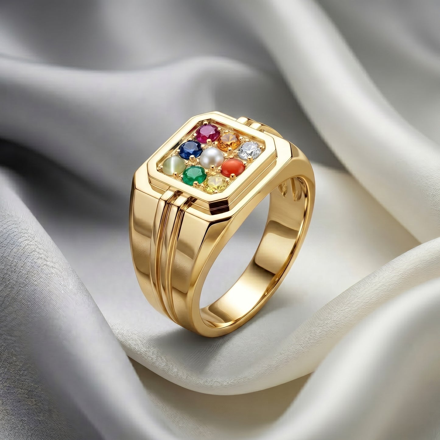 Nawarathna Ring in 925 Sterling Silver