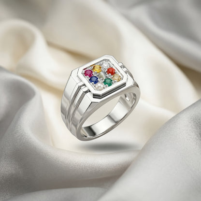 Nawarathna Ring in 925 Sterling Silver
